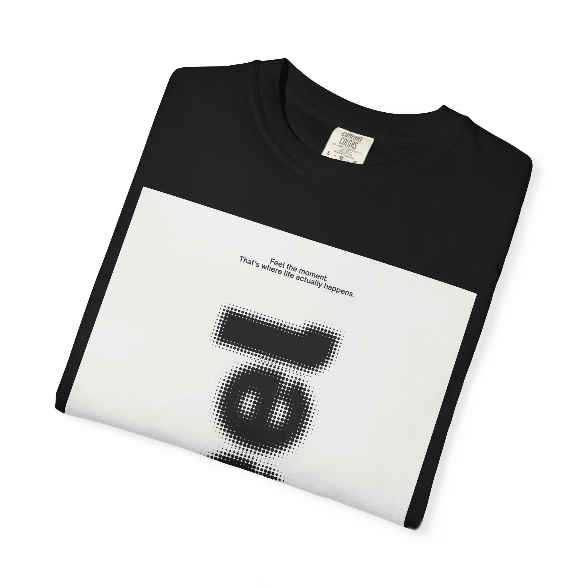 Feel Vertical Text Graphic T-Shirt — Minimalist Streetwear Tee